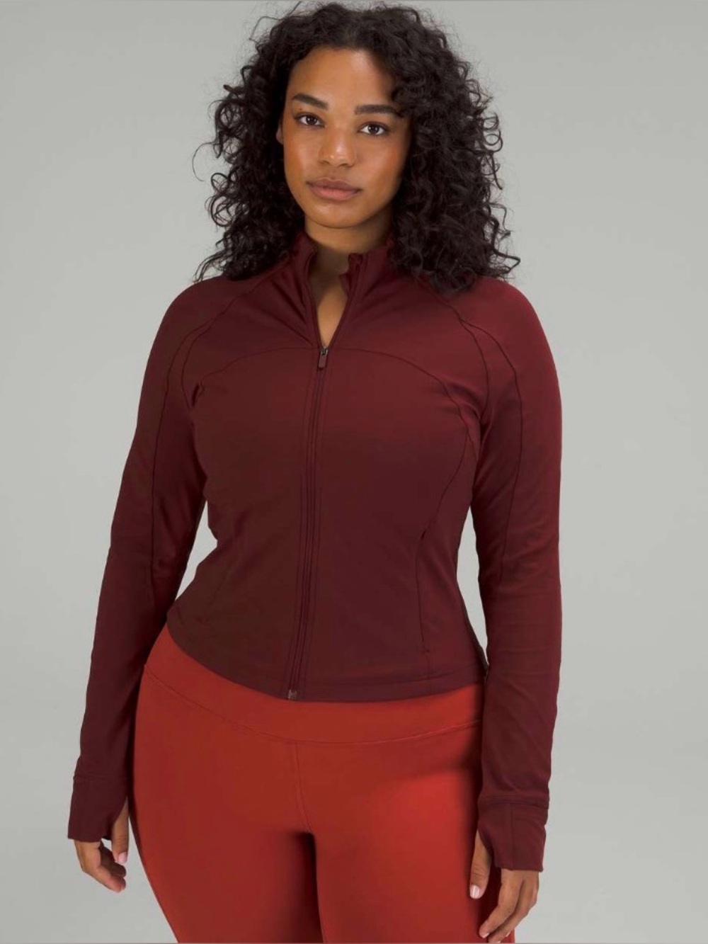 Lululemon crop define red Merlot size 6